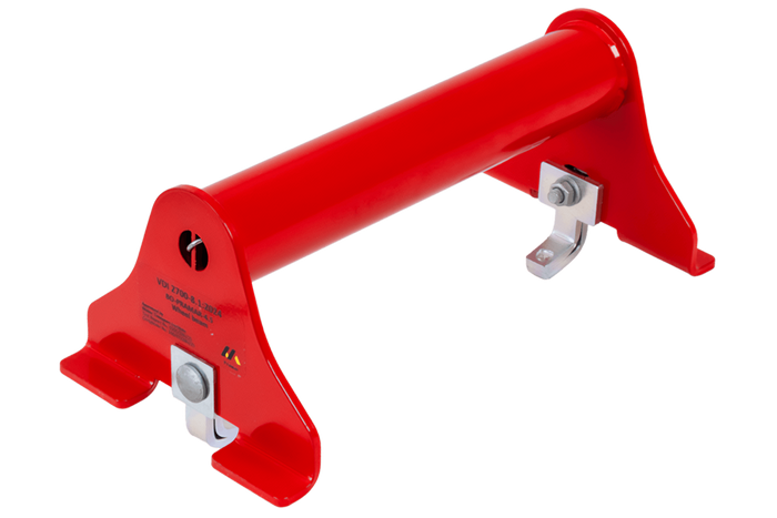 Blokator koła do lawety PRAMAR Radstopper VDI 2700 czerwony, uniwersalny