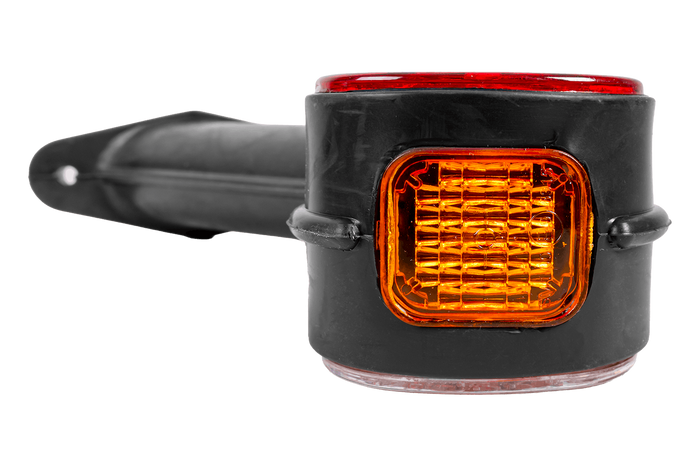Lampa obrysowa ASPÖCK SUPERPOINT II prawa na gumowym wysięgniku z bocznym przewodem