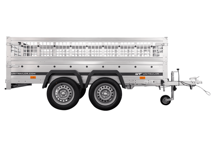 Przyczepka samochodowa 264x150 UNITRAILER GARDEN 265/2 KIPP z burtami siatkowymi