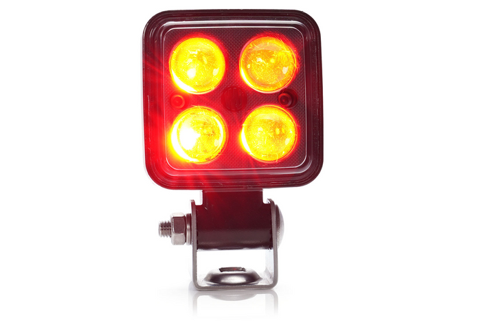 Lampa bezpieczeństwa WAŚ 2244 W267 LED lampa ostrzegawcza czerwona