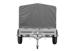 Przyczepka jednoosiowa 200x125 UNITRAILER GARDEN 201 KIPP ze stelażem H-800 i pokrowcem szarym