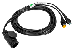 Instalacja elektryczna ASPÖCK wiązka przyczepy lawety 5m wtyczka 13-PIN bajonety 2x 5-PIN