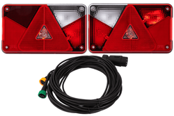 Lampy tylne ASPÖCK MULTIPOINT V + wiązka MANTES 7m 7-PIN