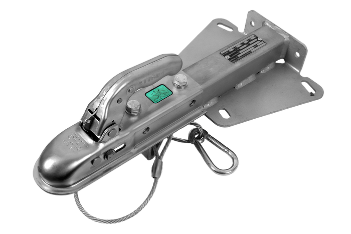 Zaczep kulowy KNOTT KQ14-A+KZE7,5 do przyczepy 750kg z dyszlem typu V