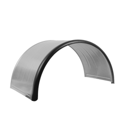 Błotnik bliźniak do przyczepy 17,5-19,5" DOMAR DK7140 nadkole 1000/500mm metalowy z gumową krawędzią