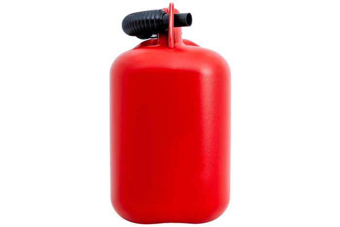 Kanister plastikowy 10L HERMON z lejkiem, czerwony