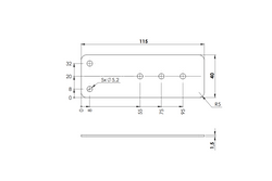 Podkładka pod zaczep burtowy ZB-13A UNITRAILER 40x115mm