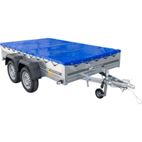 Przyczepka samochodowa 264x150 UNITRAILER GARDEN 265/2 KIPP ze stelażem H-0 i pokrowcem niebieskim