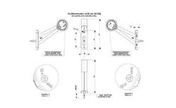 Lampa obrysowa HORPOL LD 726/P LED prawa na gumowym wysięgniku