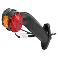 Lampa obrysowa ASPÖCK SUPERPOINT II lewa na gumowym wysięgniku z bocznym przewodem