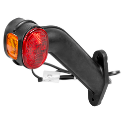 Lampa obrysowa ASPÖCK SUPERPOINT II lewa na gumowym wysięgniku z bocznym przewodem