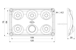 Lampa samochodowa oświetlenia wnętrza HORPOL LWD2156 LED 900lm z czujnikiem ruchu
