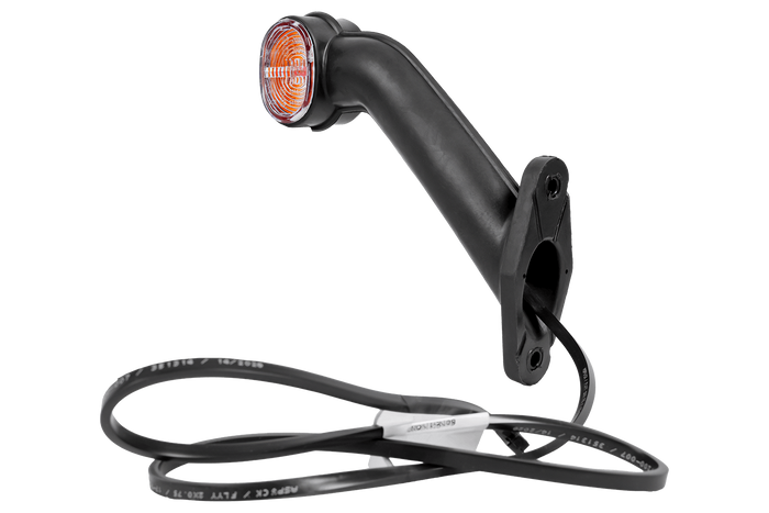 Lampy obrysowe ASPÖCK SUPERPOINT II lewa+prawa na gumowym wysięgniku z bocznym przewodem