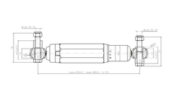Amortyzator hydrauliczny PIVEXIN do osi przyczepy 1350-2700kg do osi pojedynczej i tandem