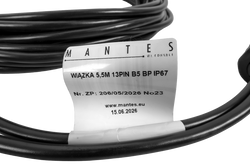 Instalacja elektryczna MANTES wiązka przyczepy podłodziowej 5,5m wtyczka 13PIN bajonety 2x5PIN