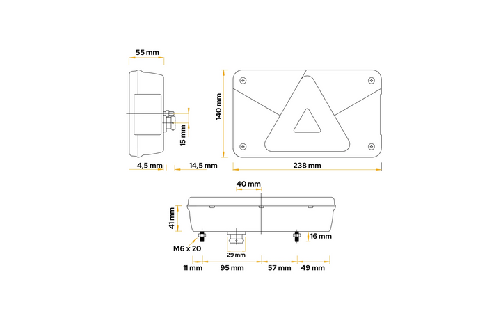 Lampa tylna ASPÖCK MULTIPOINT V bajonet 5PIN 6 funkcji prawa